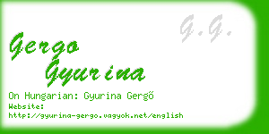 gergo gyurina business card