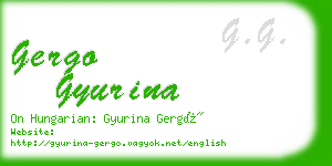 gergo gyurina business card